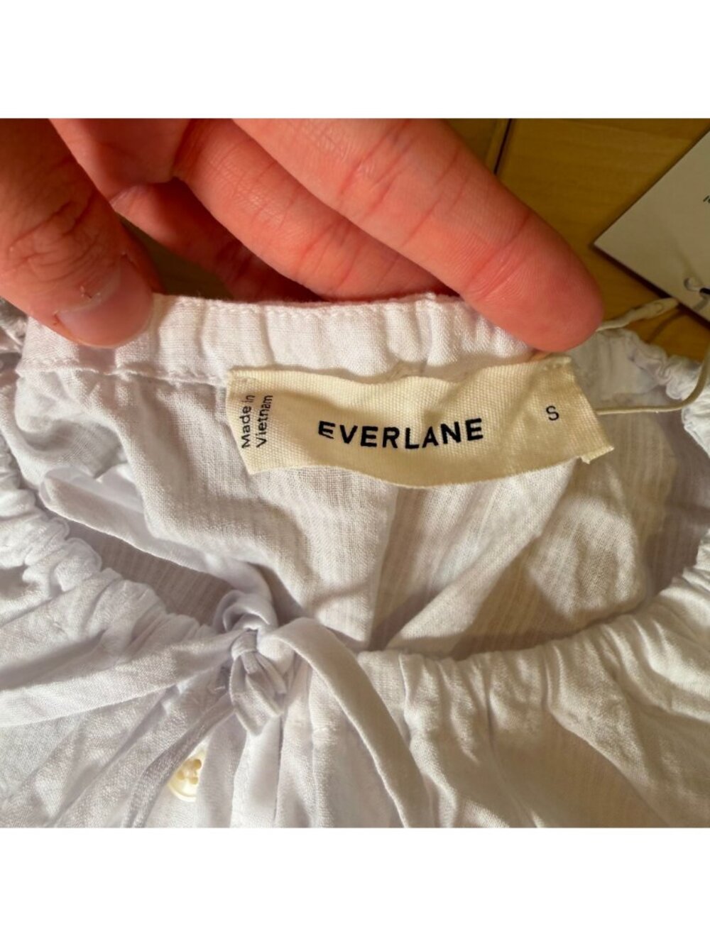 Everlane The Gauze Button-Up Shirt Women's Size Small in White New With Tags! - Picture 4 of 6
